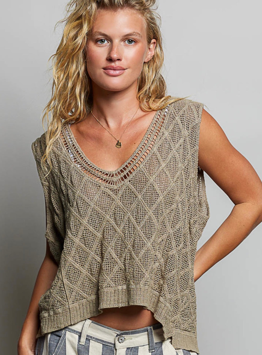 Electric Honey Knit Vest