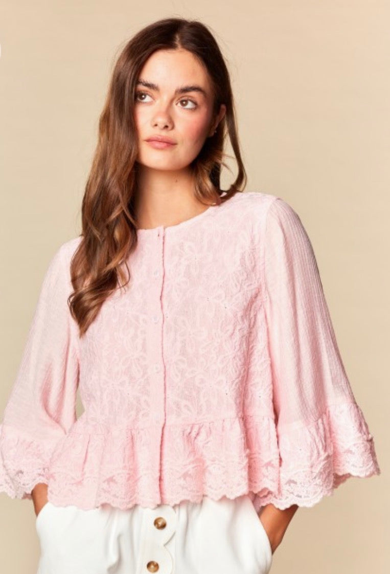 Marshmallow Lace Top