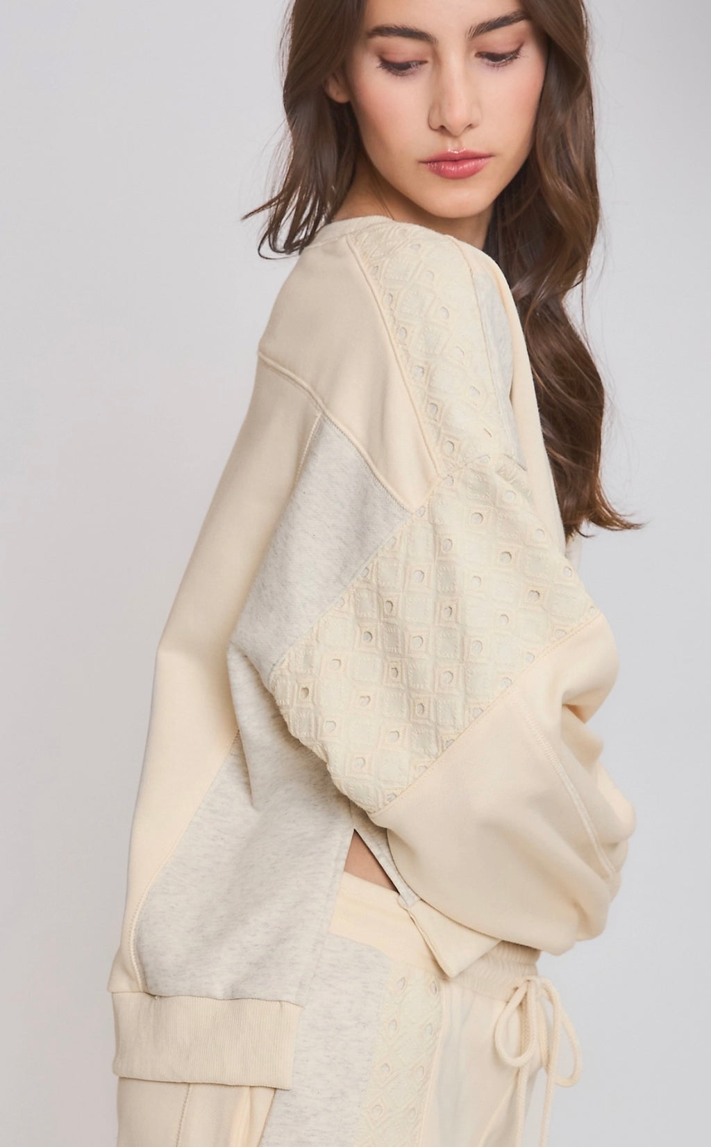Buttercream Eyelet Lounge Set