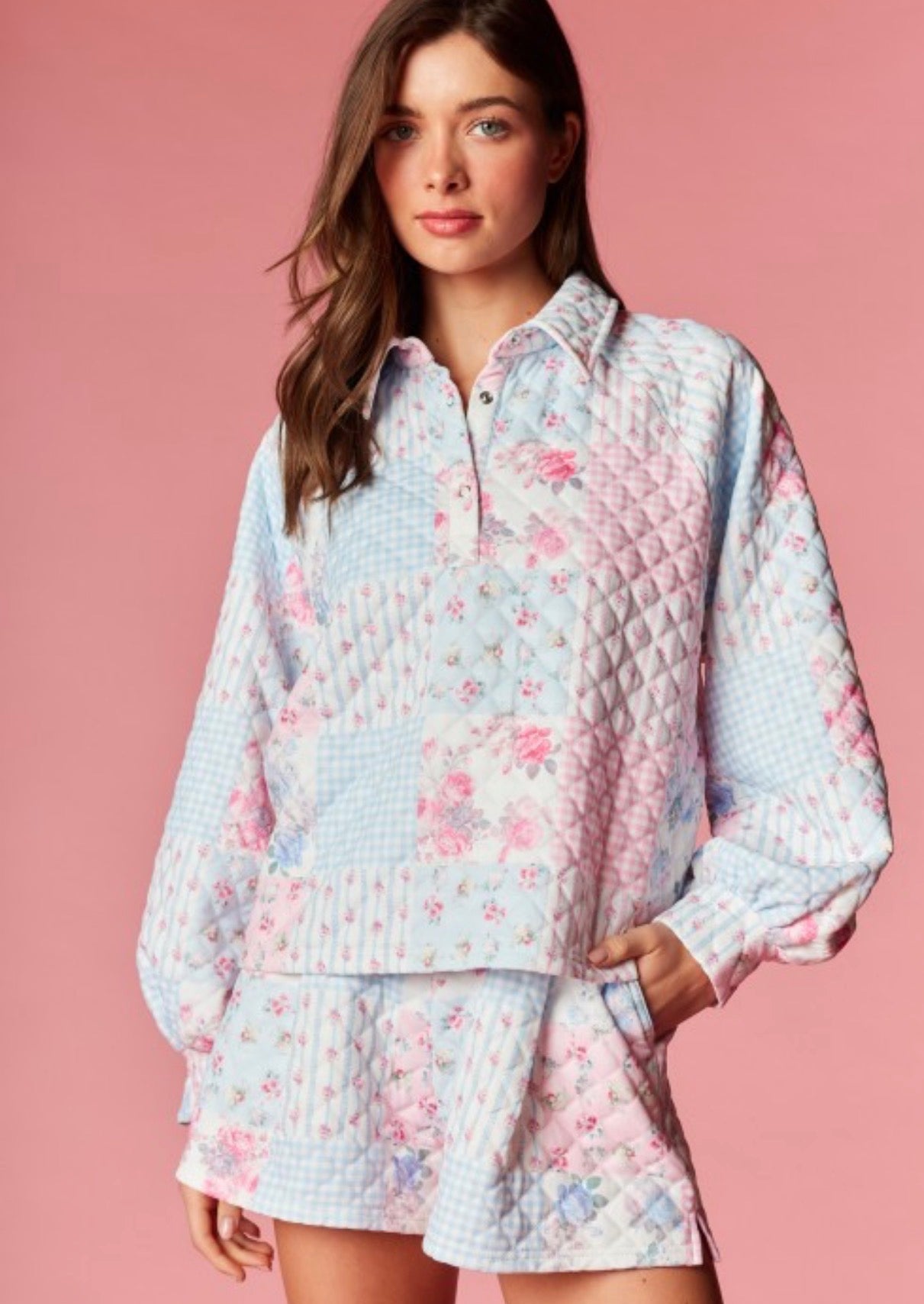 Quilted Short Set