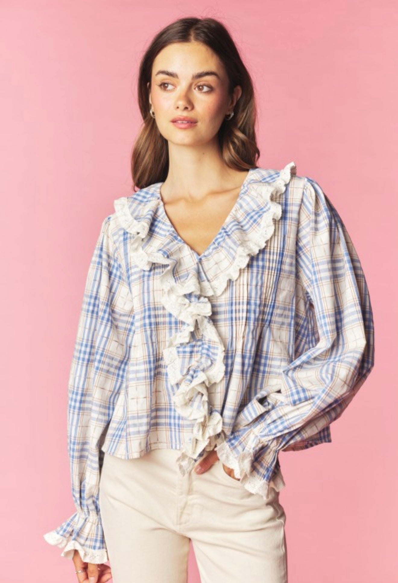 Darling Plaid Top