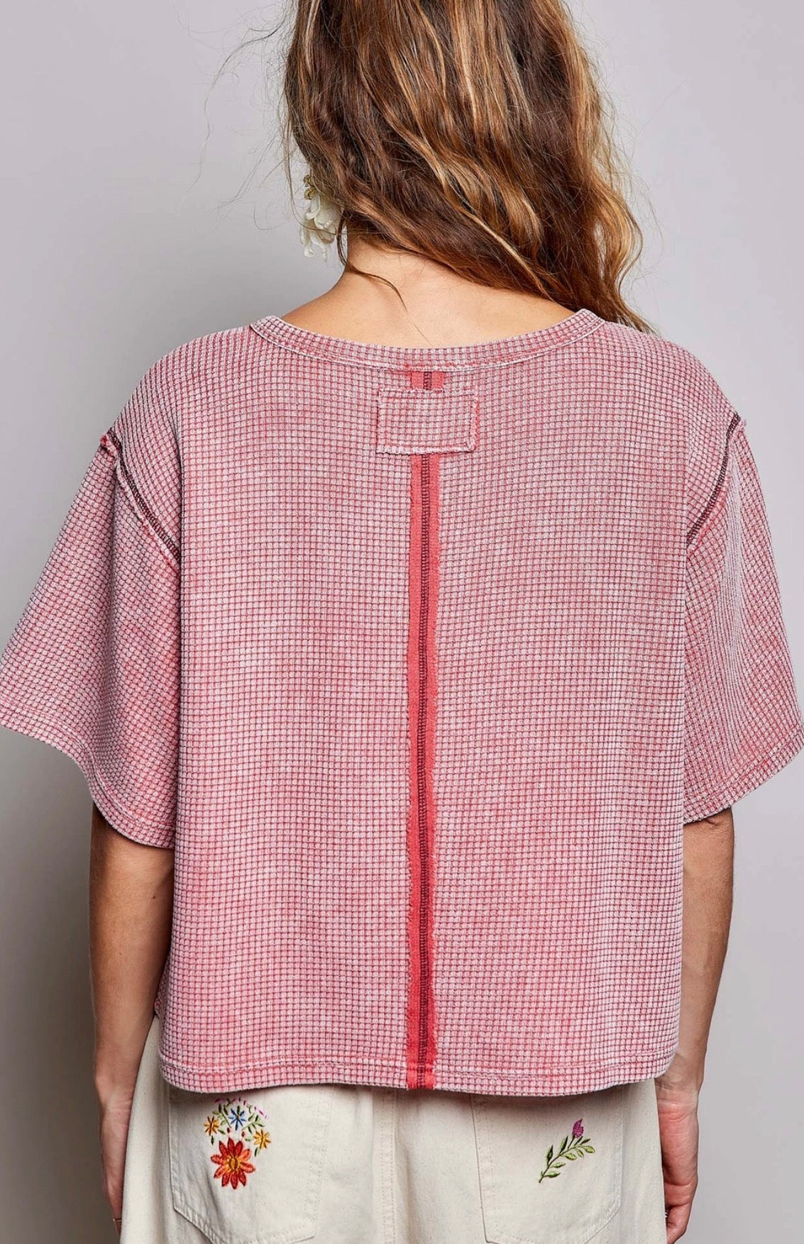 Rosy Days Waffle Tee