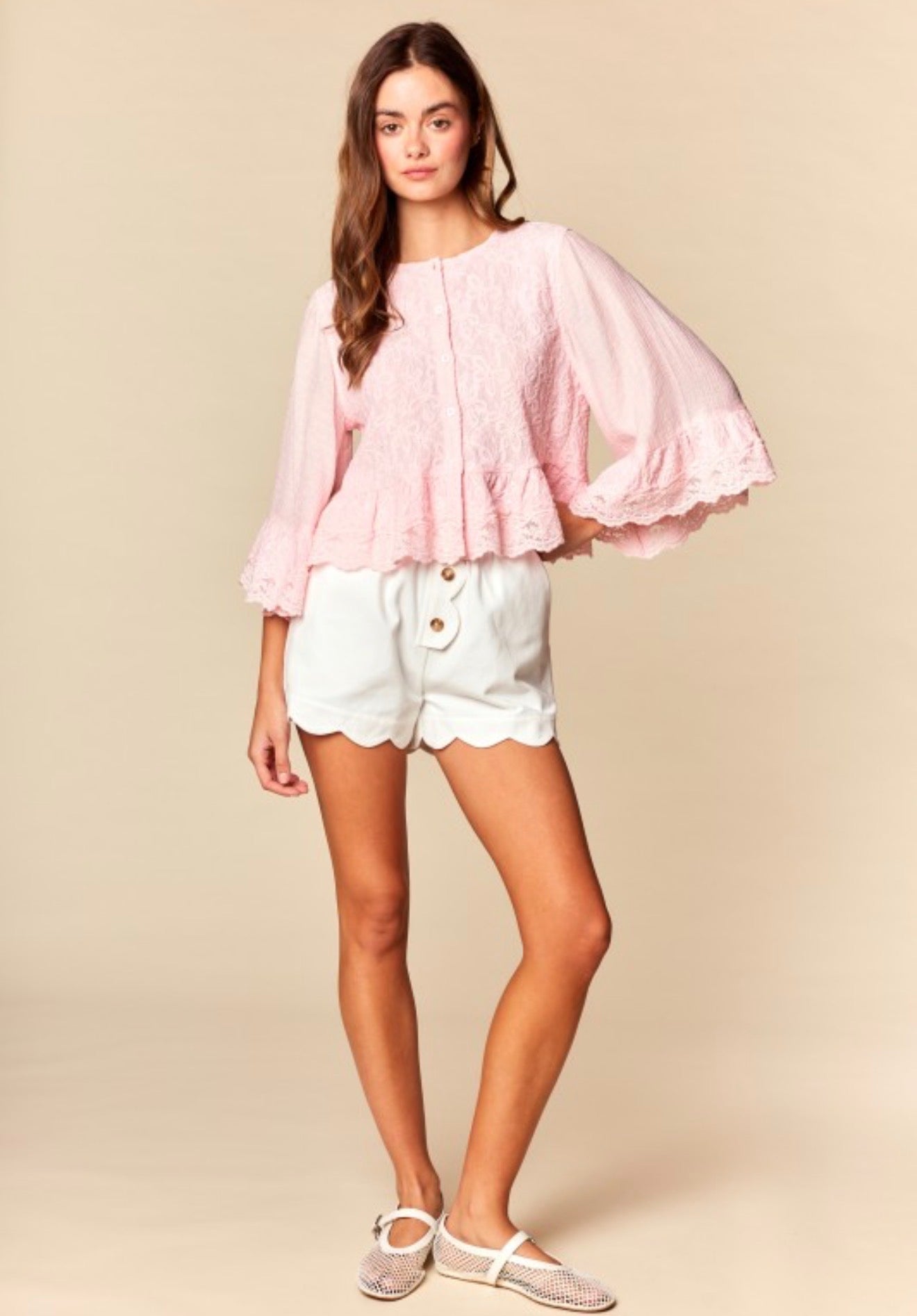 Marshmallow Lace Top
