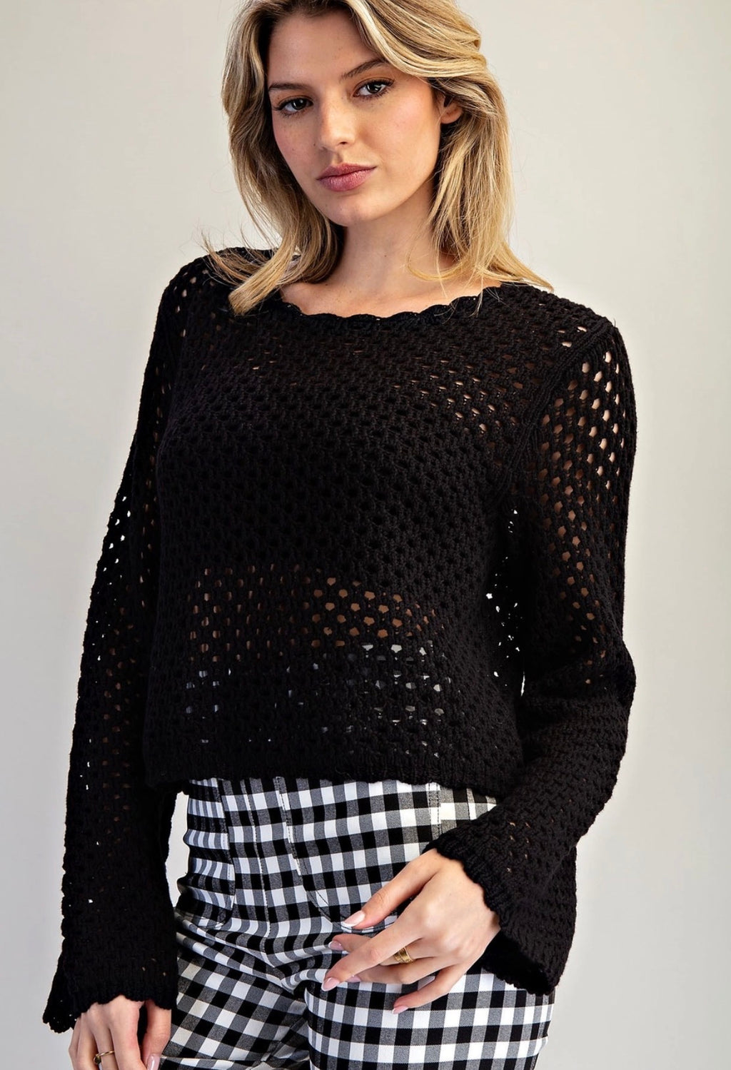 Black Grove Knit Top