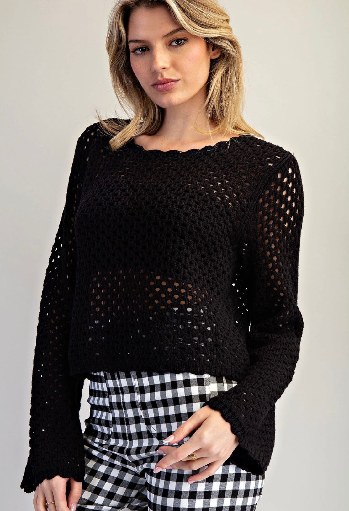 Black Grove Knit Top
