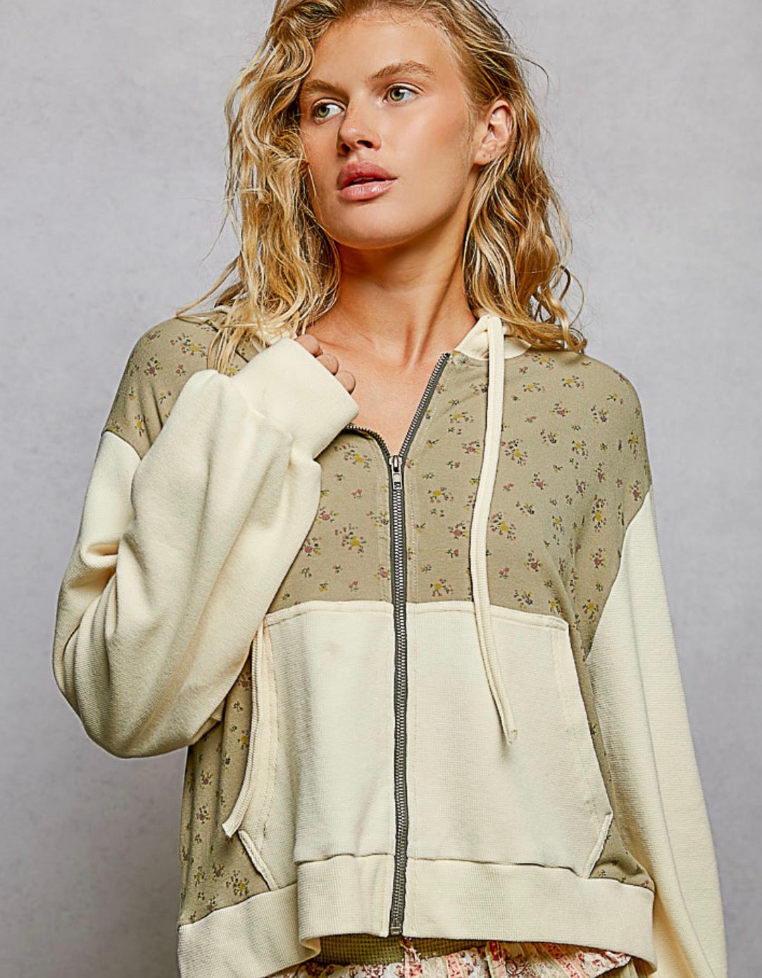 Riot Bloom Zipper Hoodie