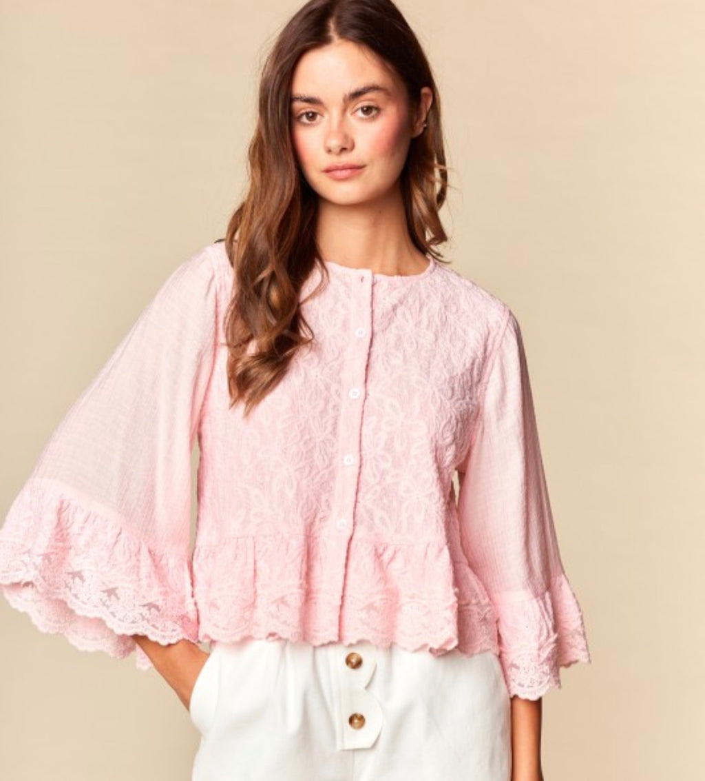 Marshmallow Lace Top