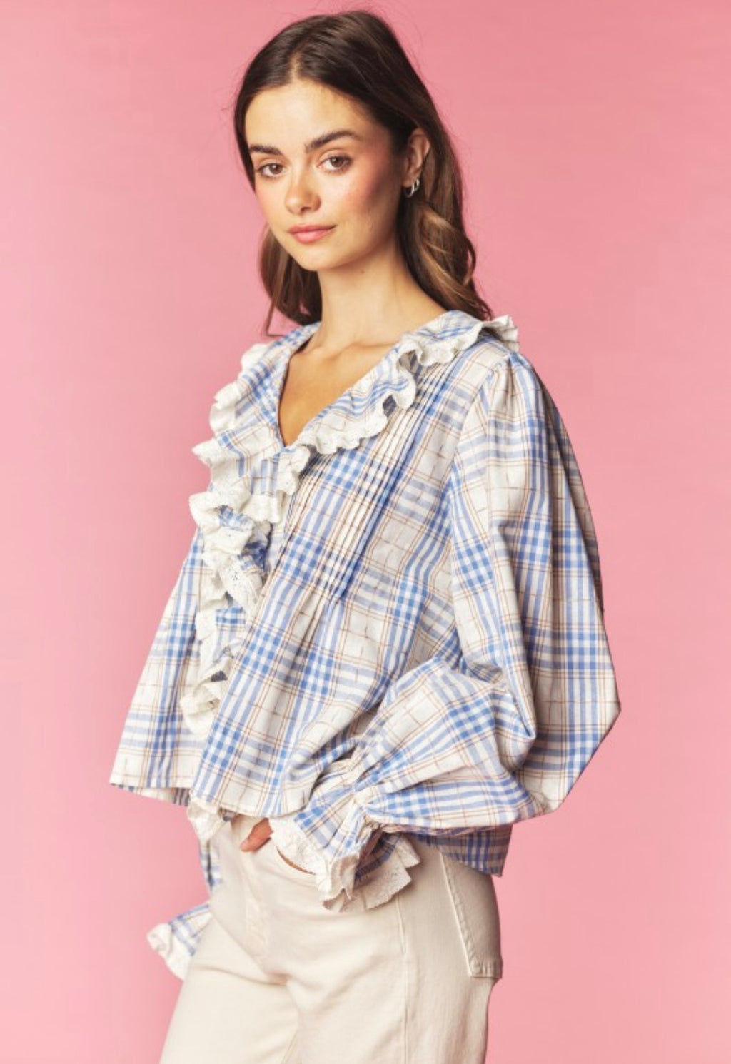 Darling Plaid Top
