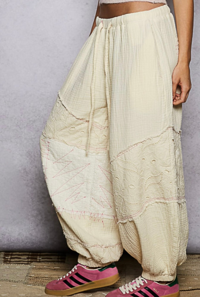 Delight Pant- pink stitch