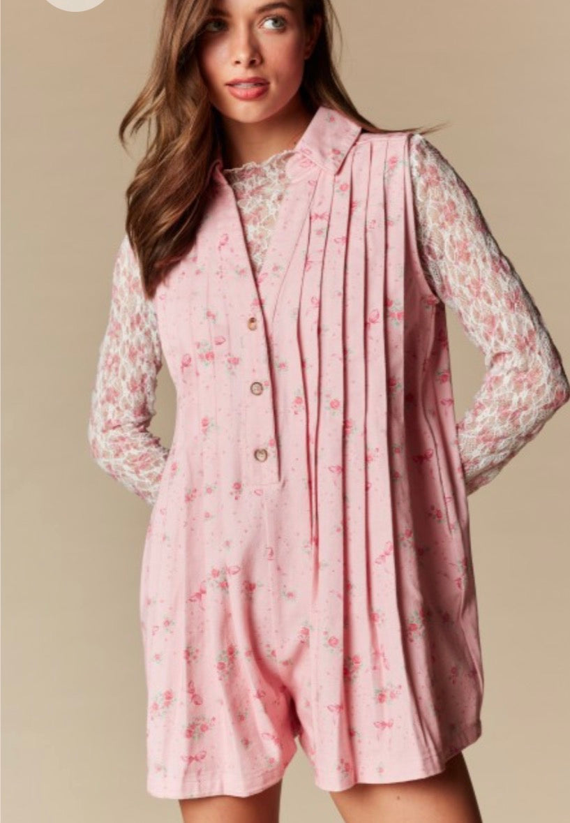 Pink Postcard Playsuit