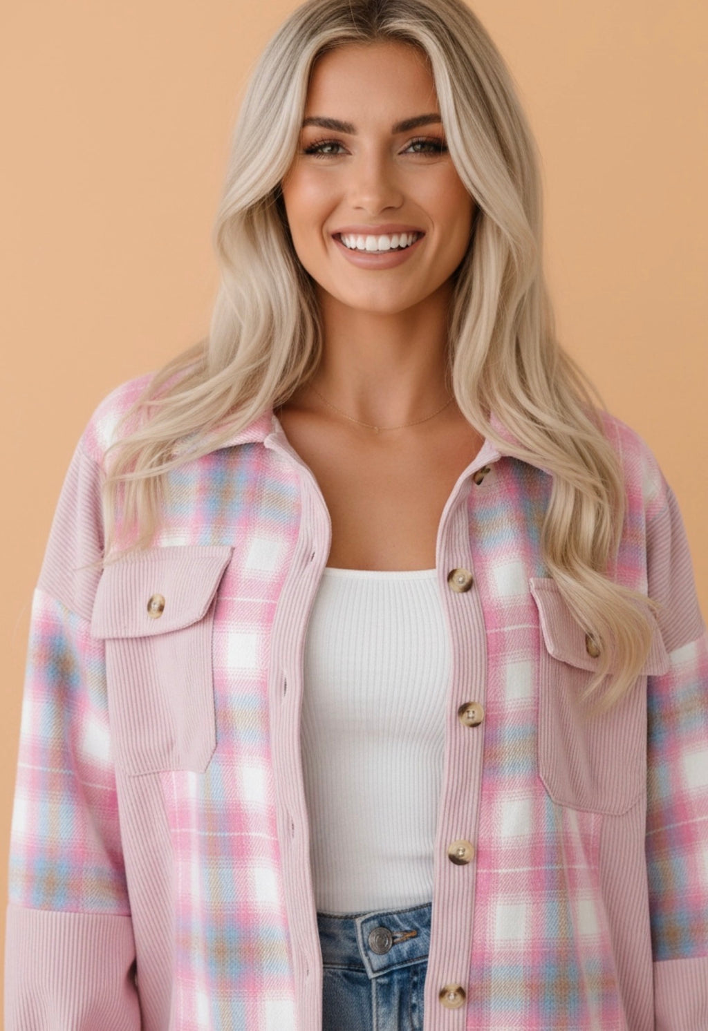 Candy Check Shacket