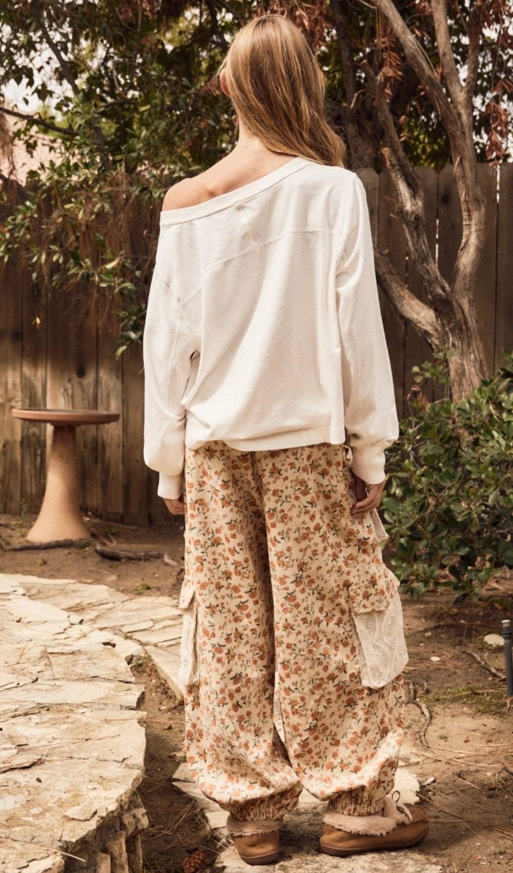 Cottage Rose Cargo Pants